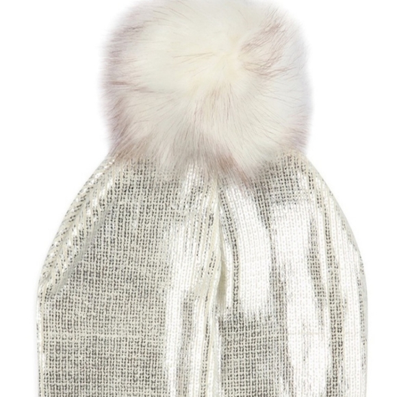 ELIZA Metallic Hat Beanie - SILVER - Picture 8 of 9